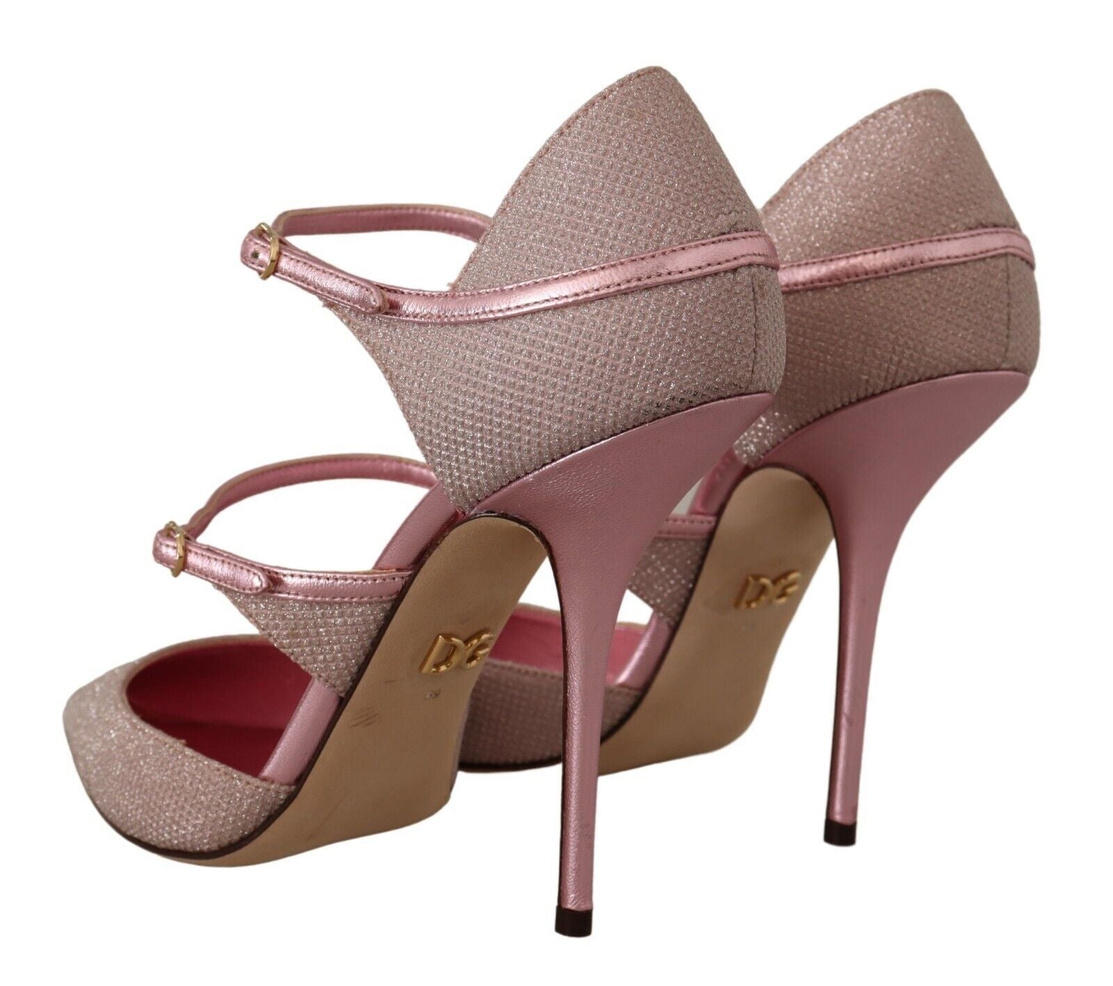 Pink Glitter High Heel Sandals - ventzia