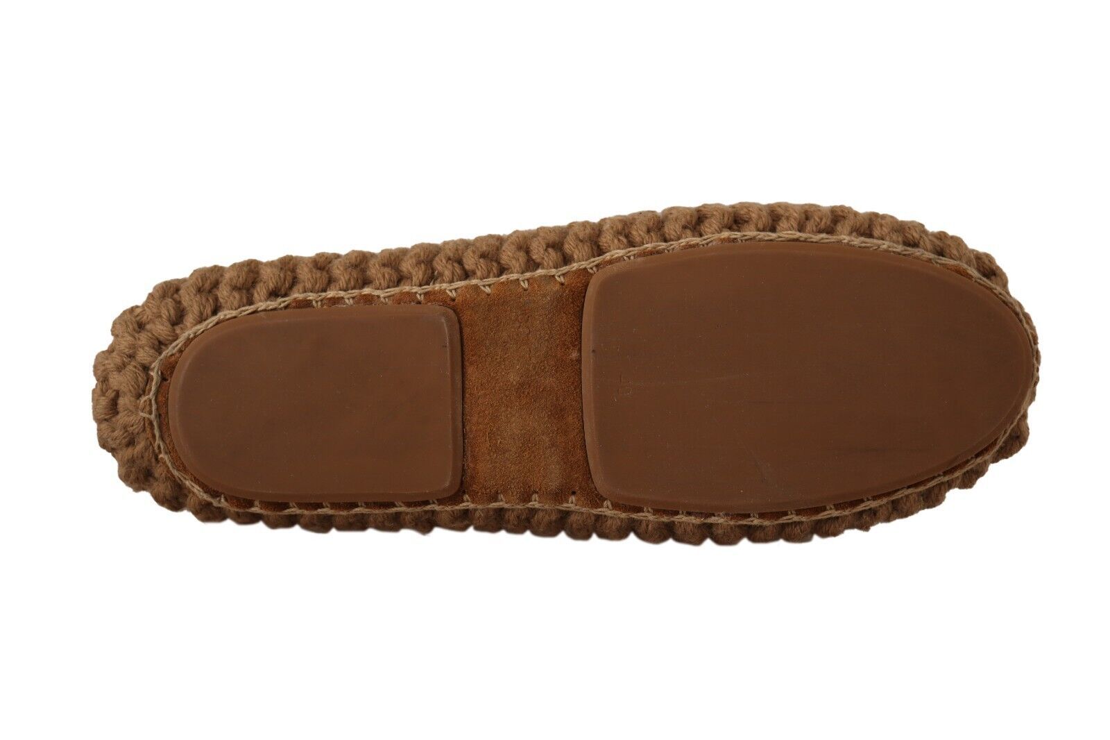 Elegant Wool Knit Ballerina Flats in Brown - ventzia