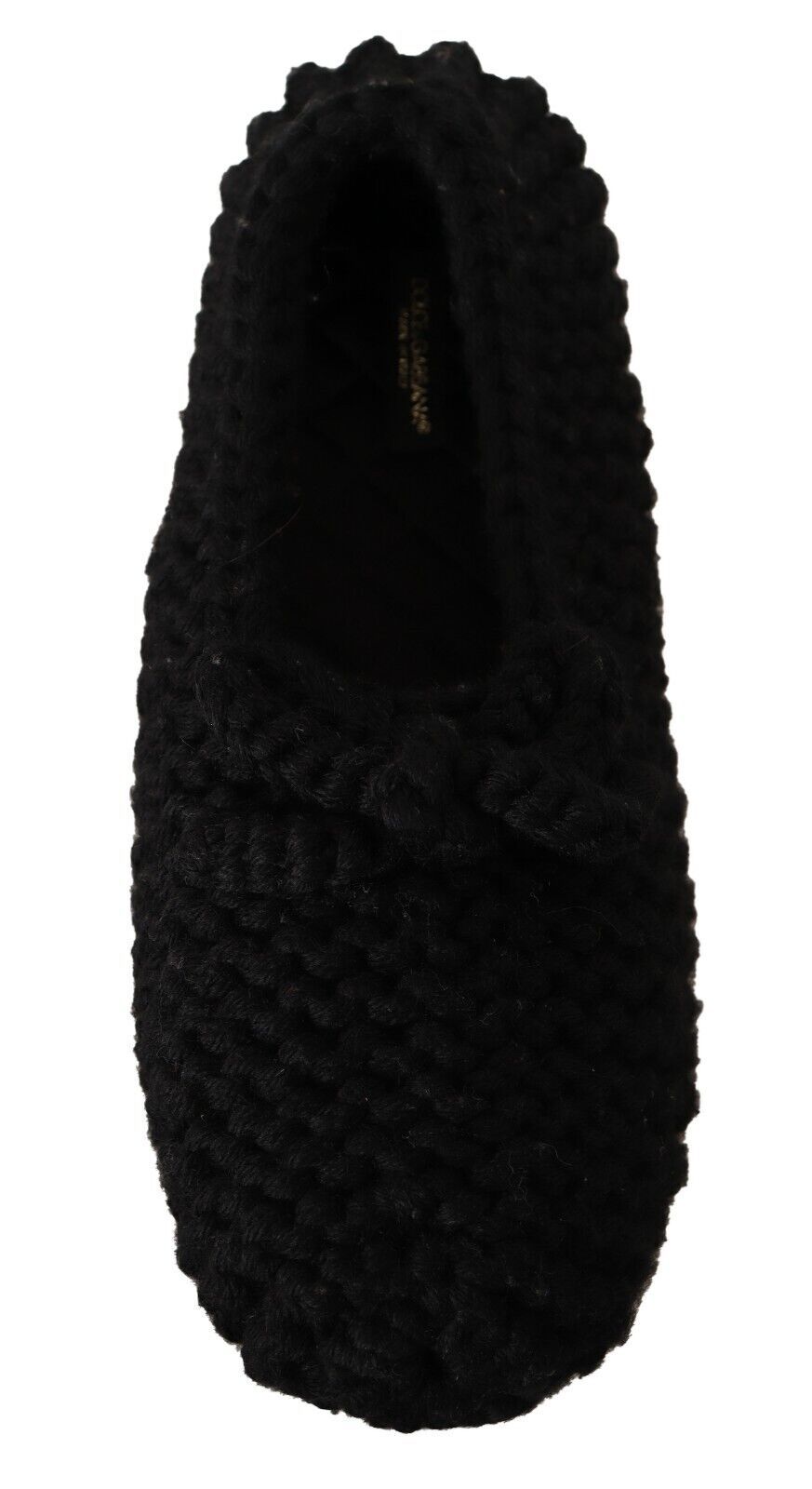 Elegant Black Wool Knit Ballet Flats - ventzia