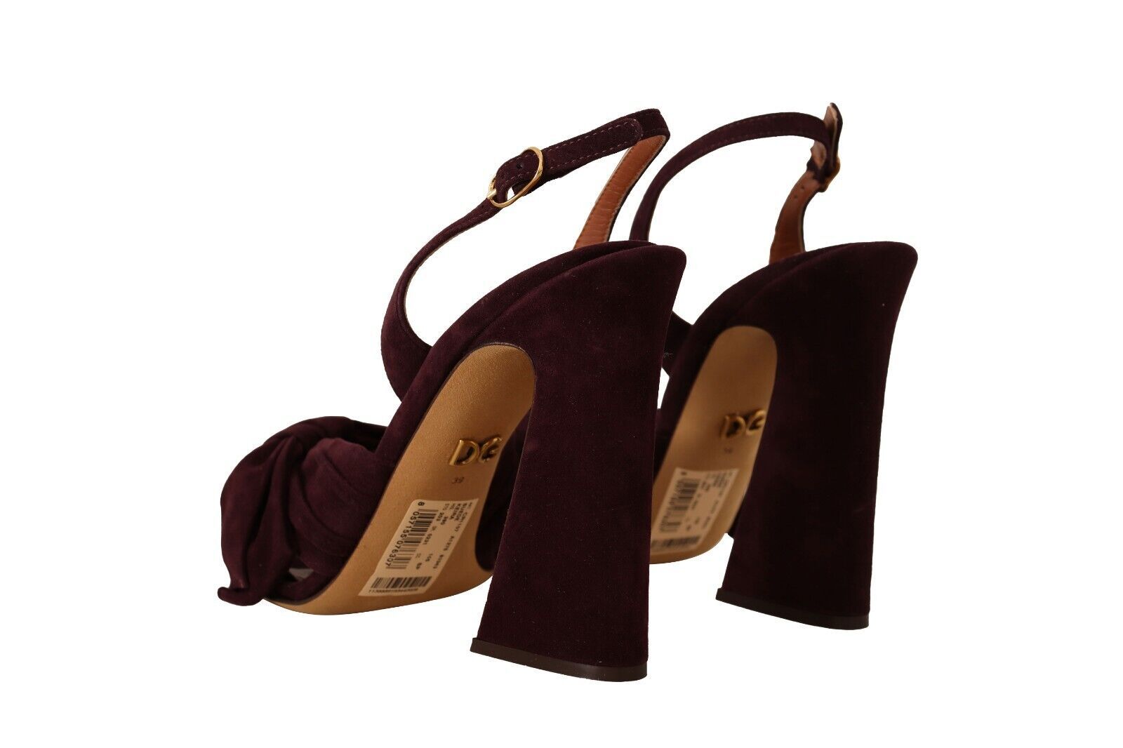 Elegant Purple Suede Heels Sandals - ventzia