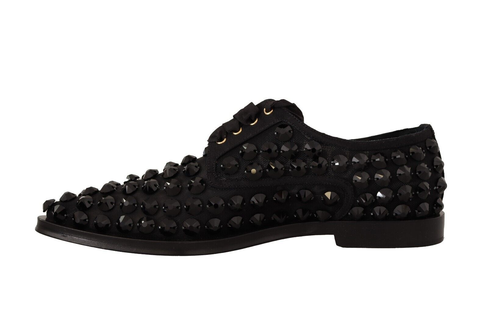 Elegant Gros Grain Lace-Up Jeweled Flats - ventzia