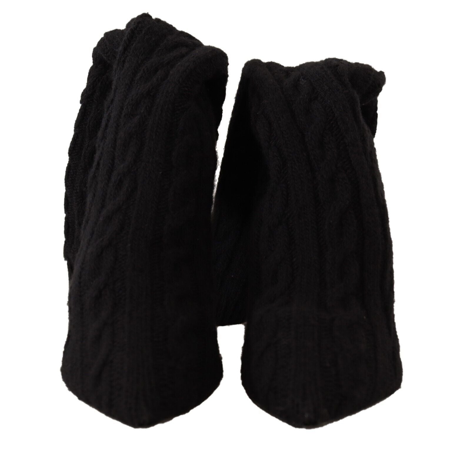 Elegant Stretch Sock Boots in Black - ventzia