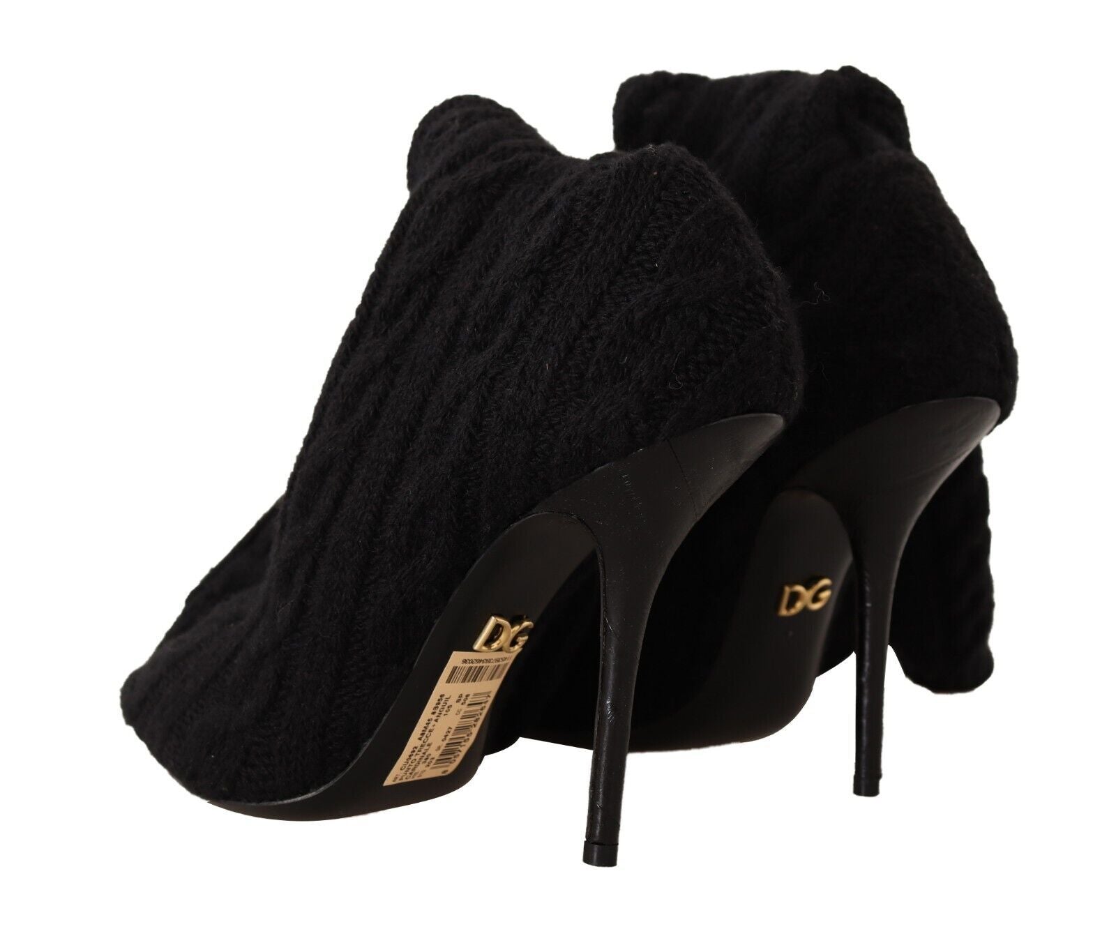 Elegant Stretch Sock Boots in Black - ventzia