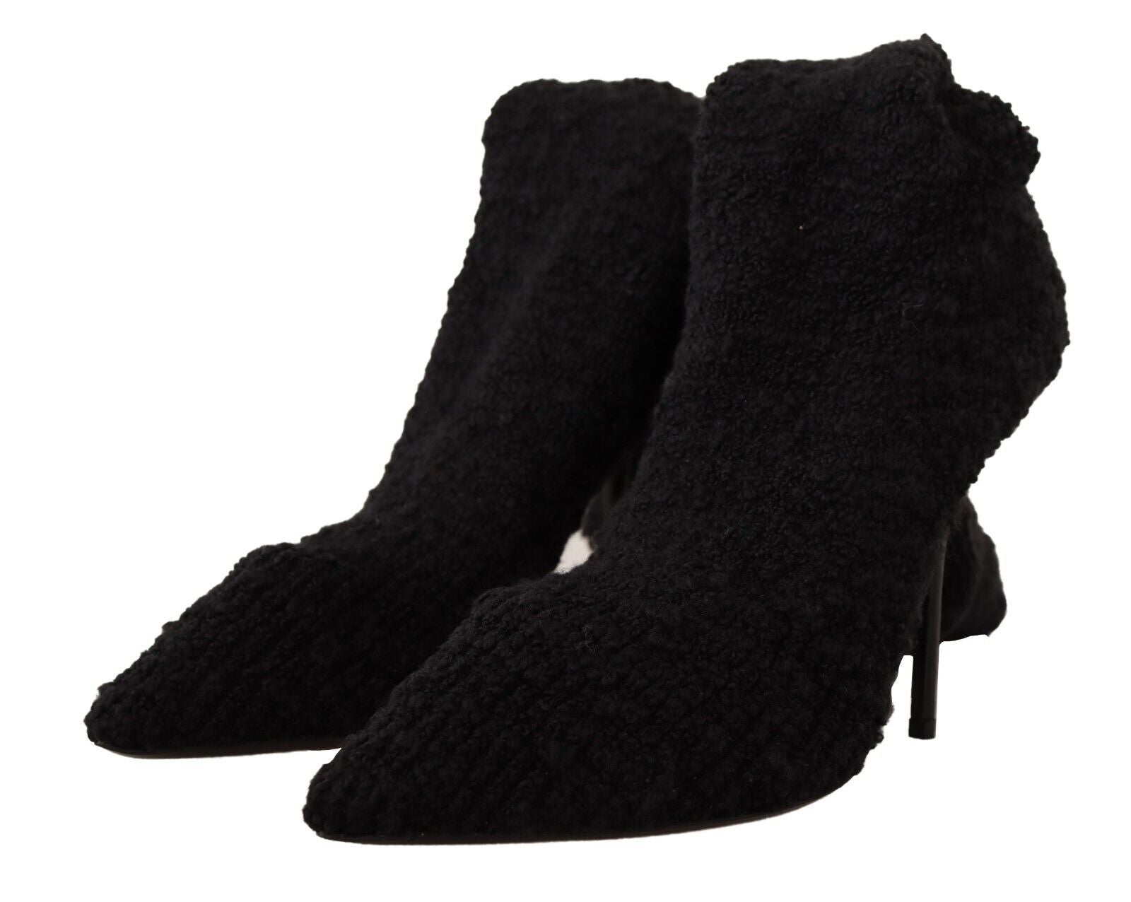 Chic Black Stretch Sock Boots - ventzia