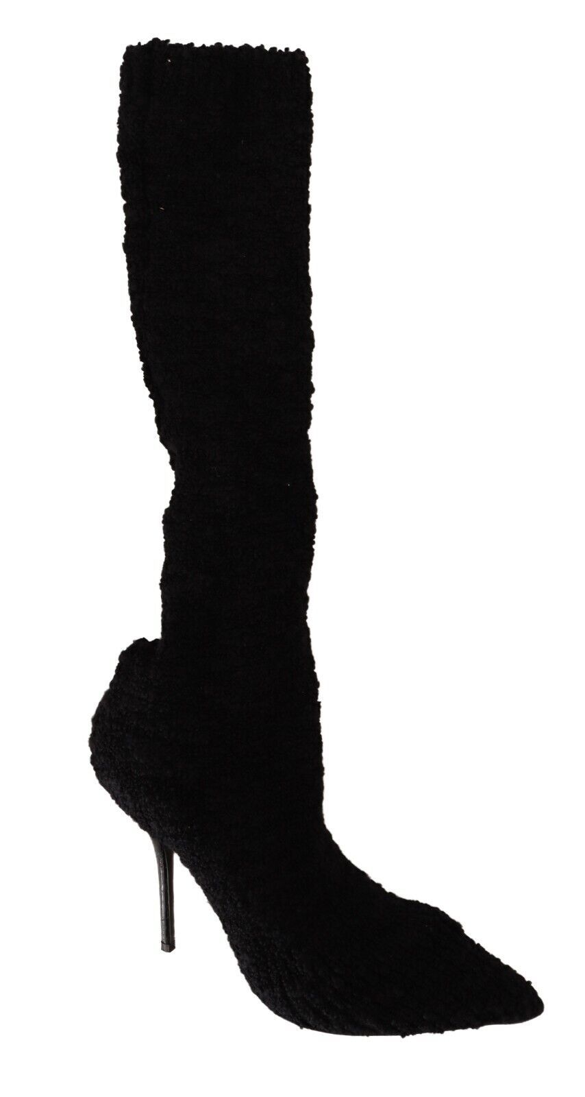 Chic Black Stretch Sock Boots - ventzia