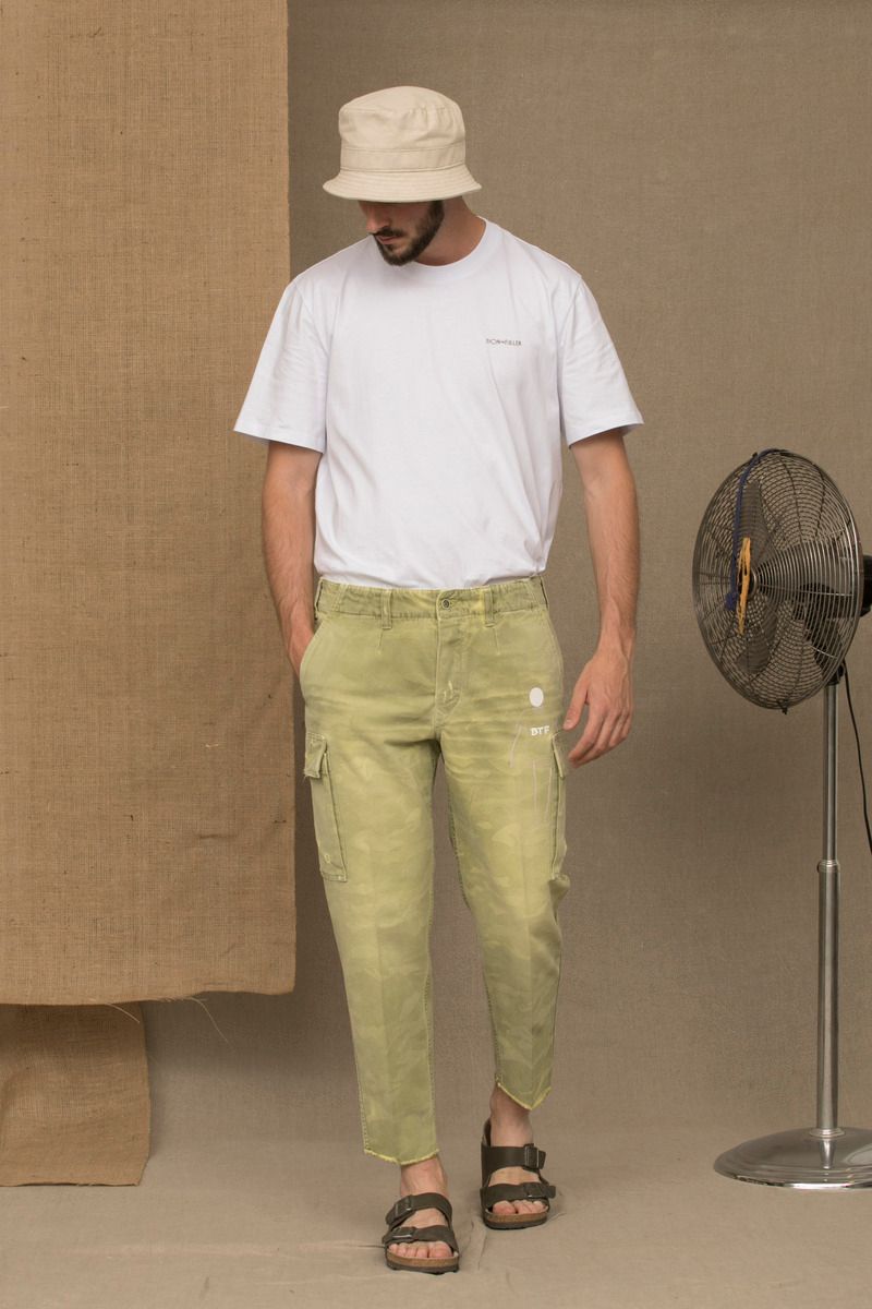 Green Cotton Men Jeans - ventzia