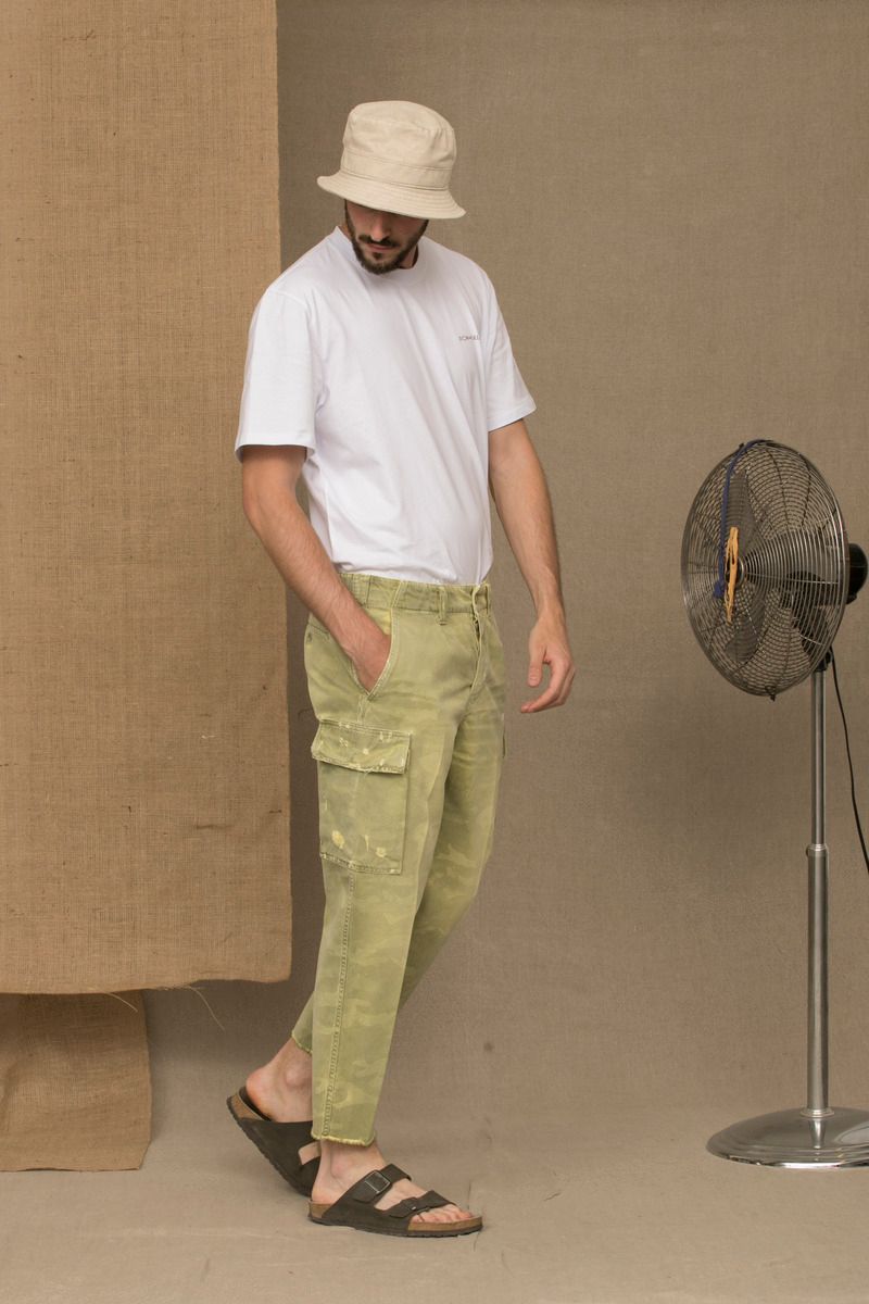 Green Cotton Men Jeans - ventzia