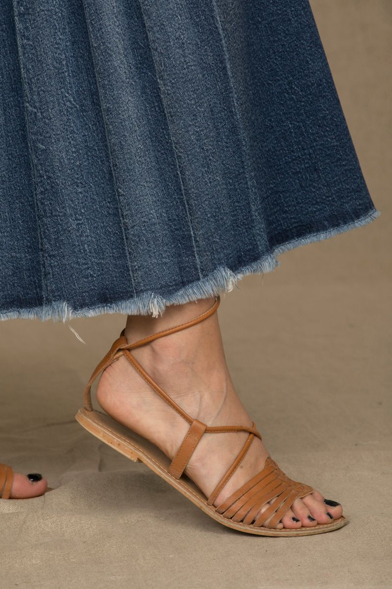 Blue Cotton Women Skirt - ventzia