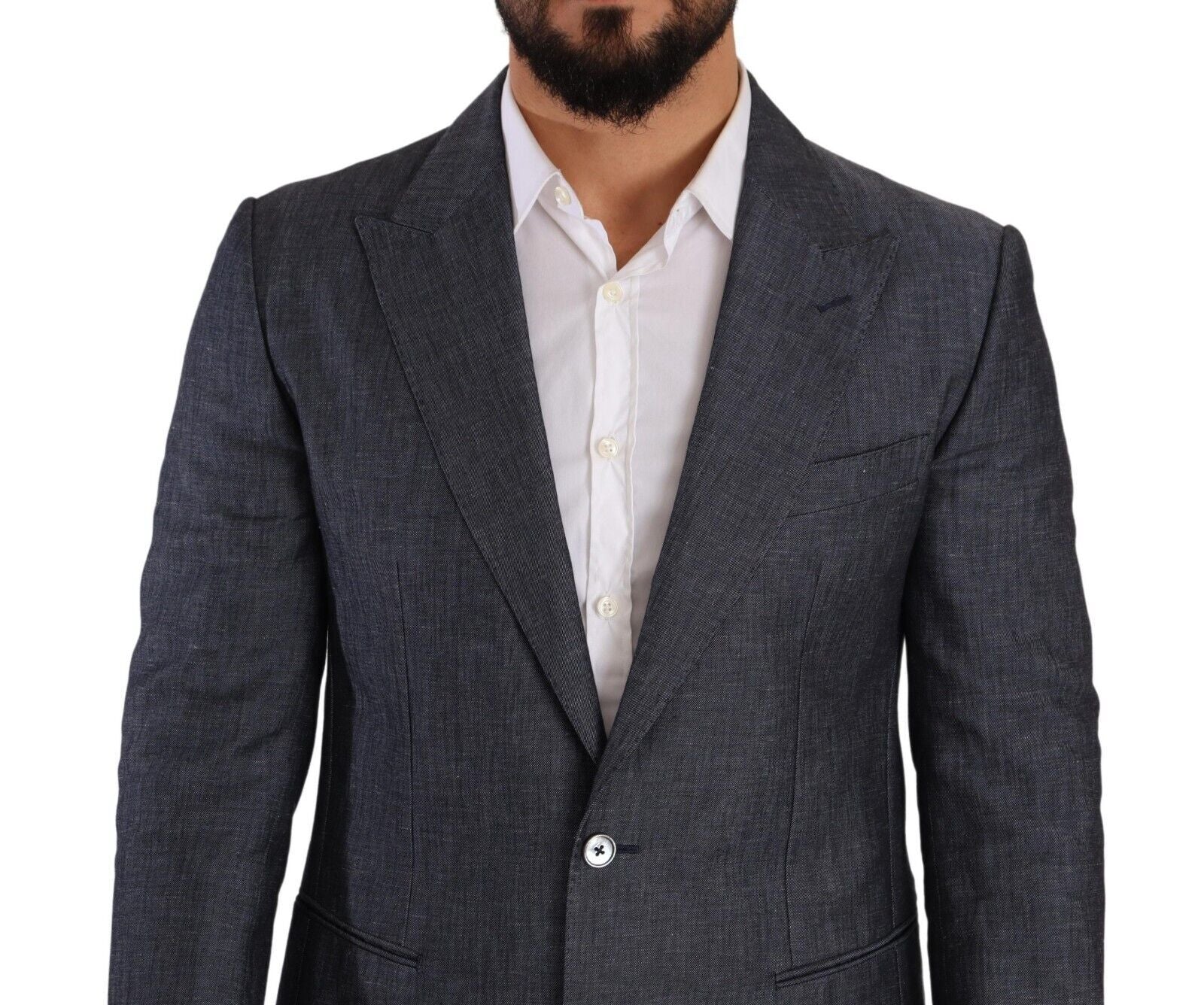 Elegant Slim Fit Two-Button Blue Blazer - ventzia