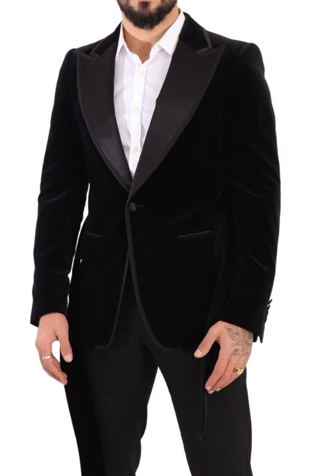 Elegant Single Breasted Velvet Blazer - ventzia