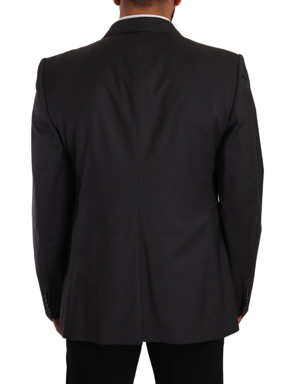 Elegant Gray Sicilia Wool Blend Suit - ventzia