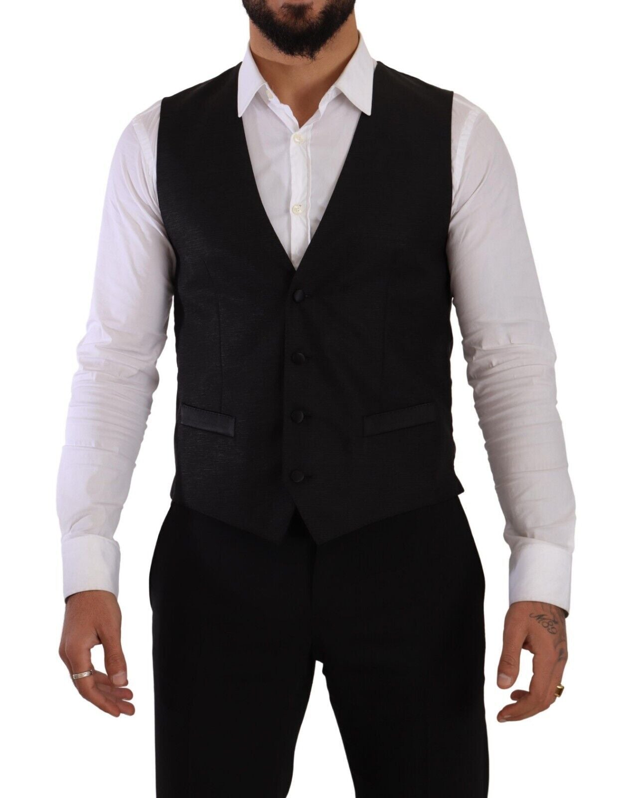 Sicilia Slim Fit Black Suit Ensemble - ventzia