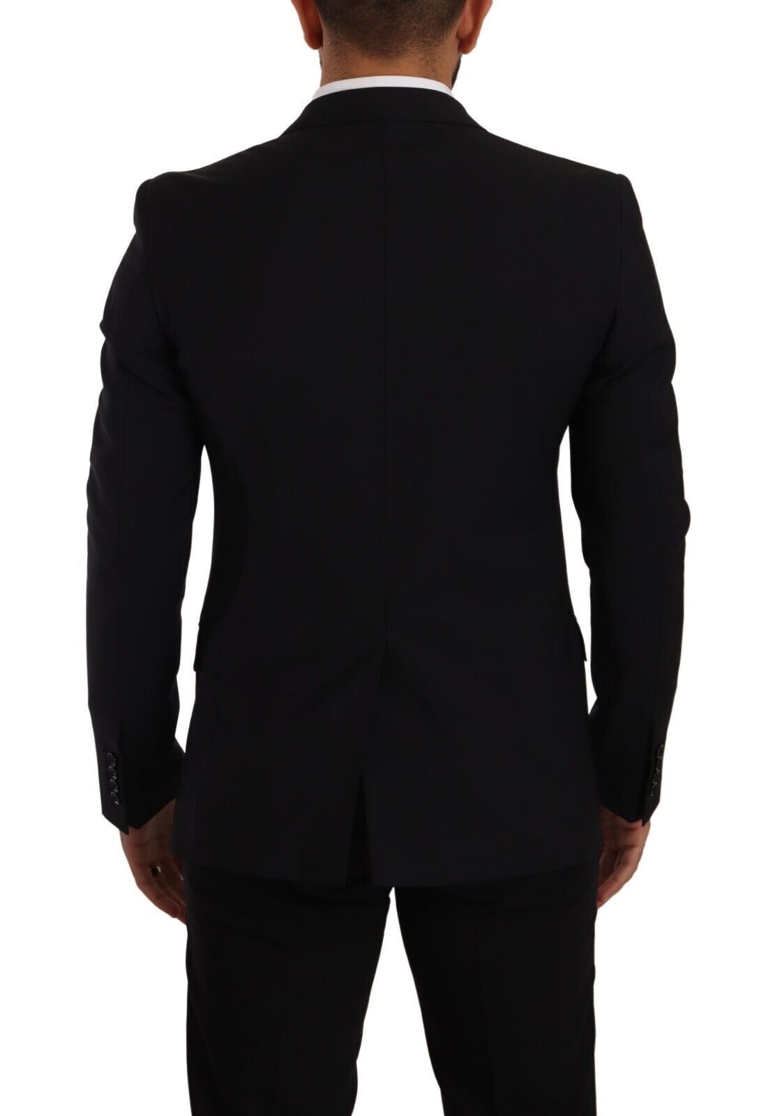 Elegant Black Martini Slim Fit Blazer and Vest - ventzia