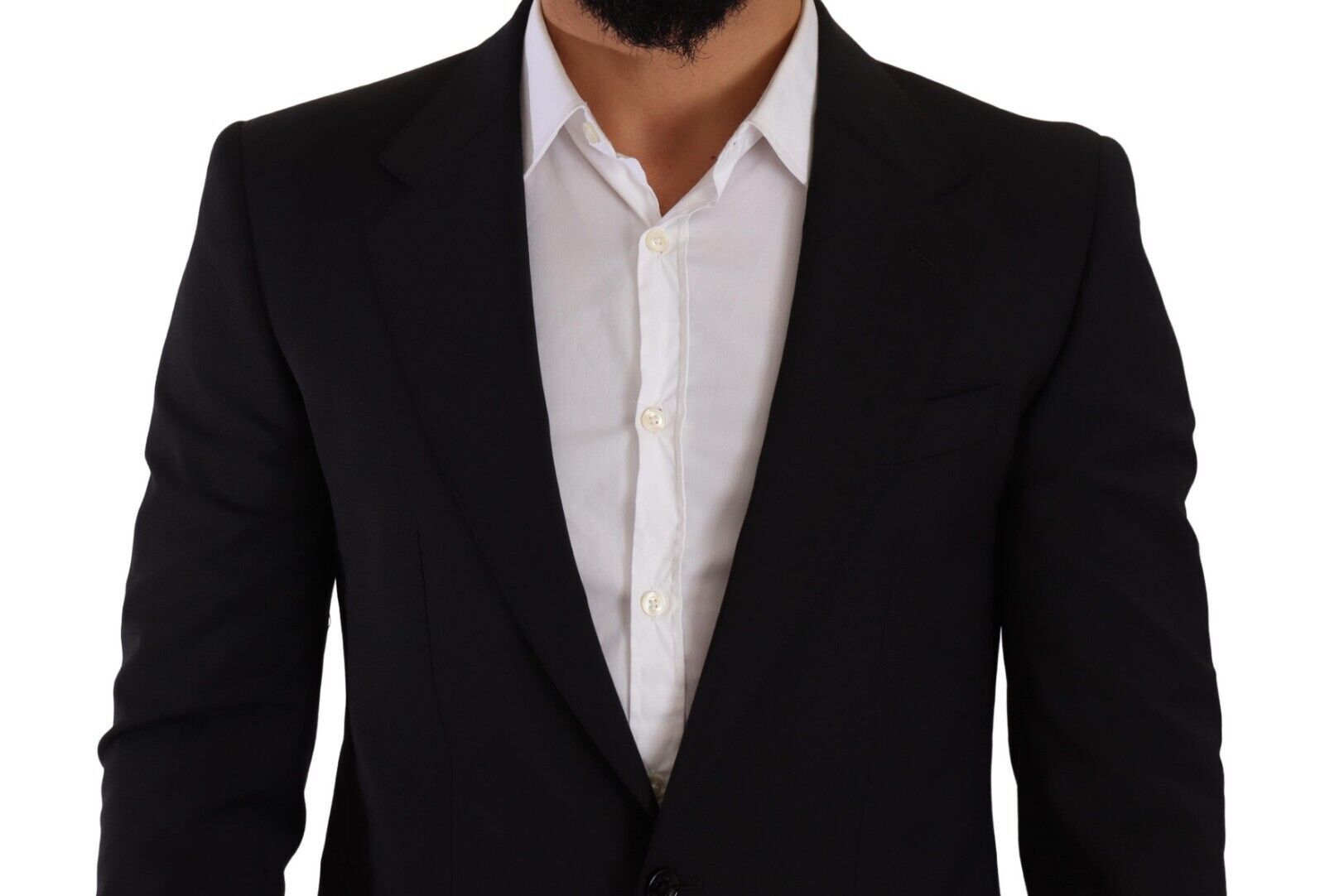 Elegant Black Martini Slim Fit Blazer and Vest - ventzia