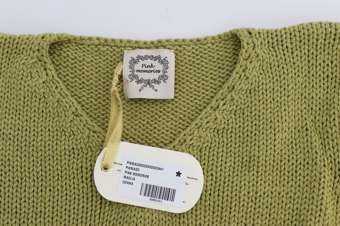 Elegant Green Sleeveless Vest Sweater - ventzia