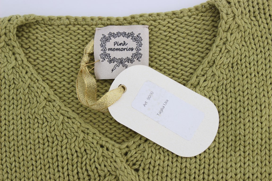 Elegant Green Sleeveless Vest Sweater - ventzia