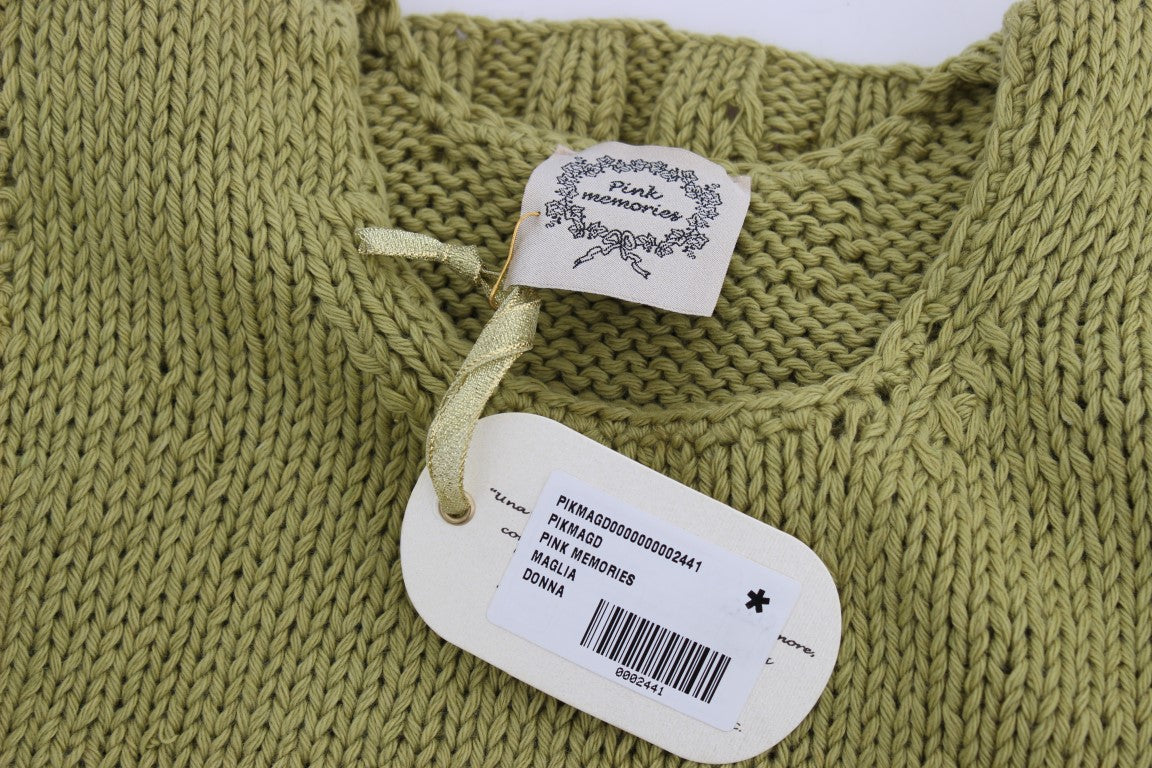 Chic Green Knitted Sleeveless Vest Sweater - ventzia