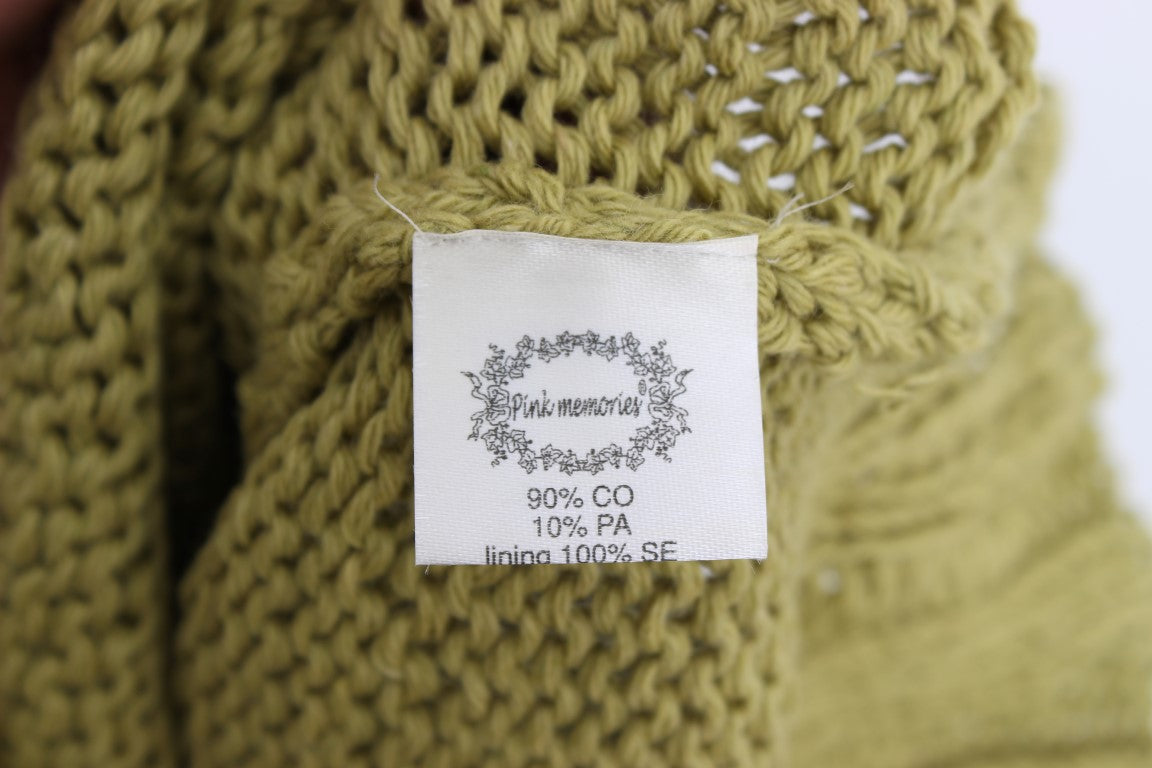 Chic Green Knitted Sleeveless Vest Sweater - ventzia