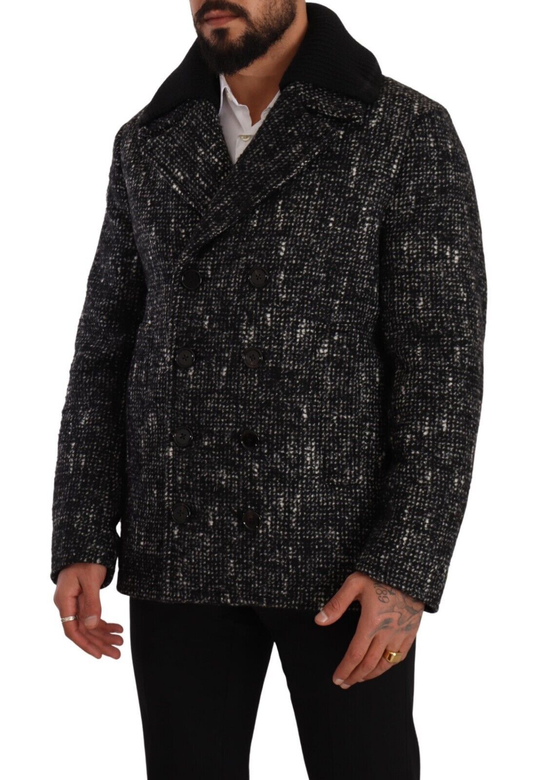 Chic Double Breasted Wool Blend Overcoat - ventzia