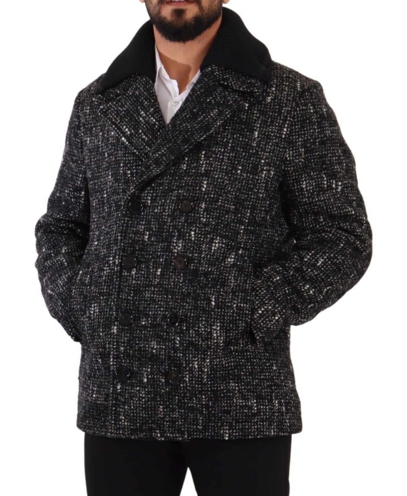 Chic Double Breasted Wool Blend Overcoat - ventzia