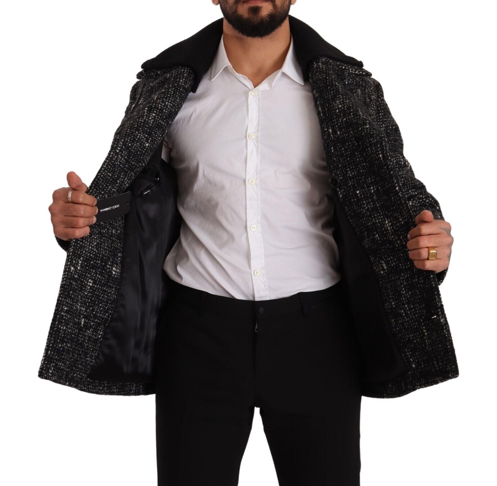 Chic Double Breasted Wool Blend Overcoat - ventzia