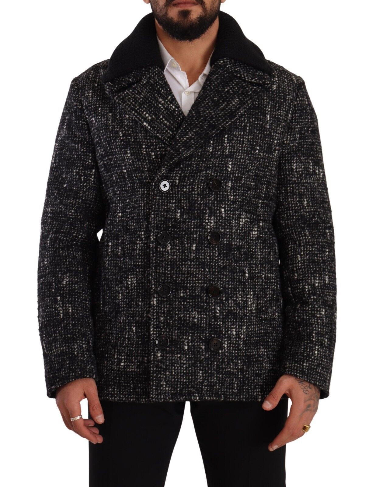 Chic Double Breasted Wool Blend Overcoat - ventzia