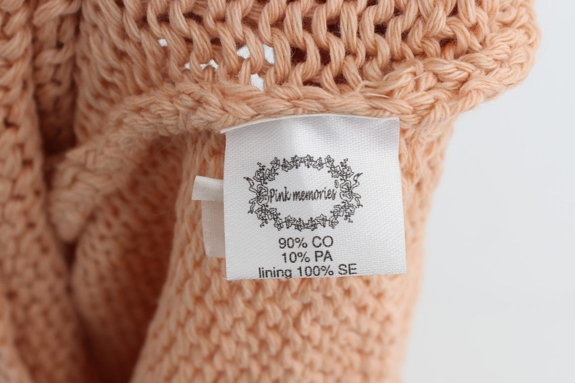 Elegant Pink Knitted Sleeveless Vest Sweater - ventzia