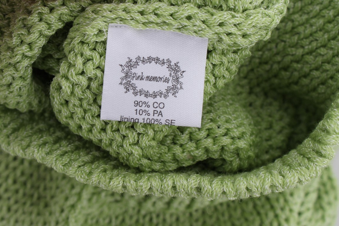 Elegant Green Knitted Sleeveless Vest Sweater - ventzia