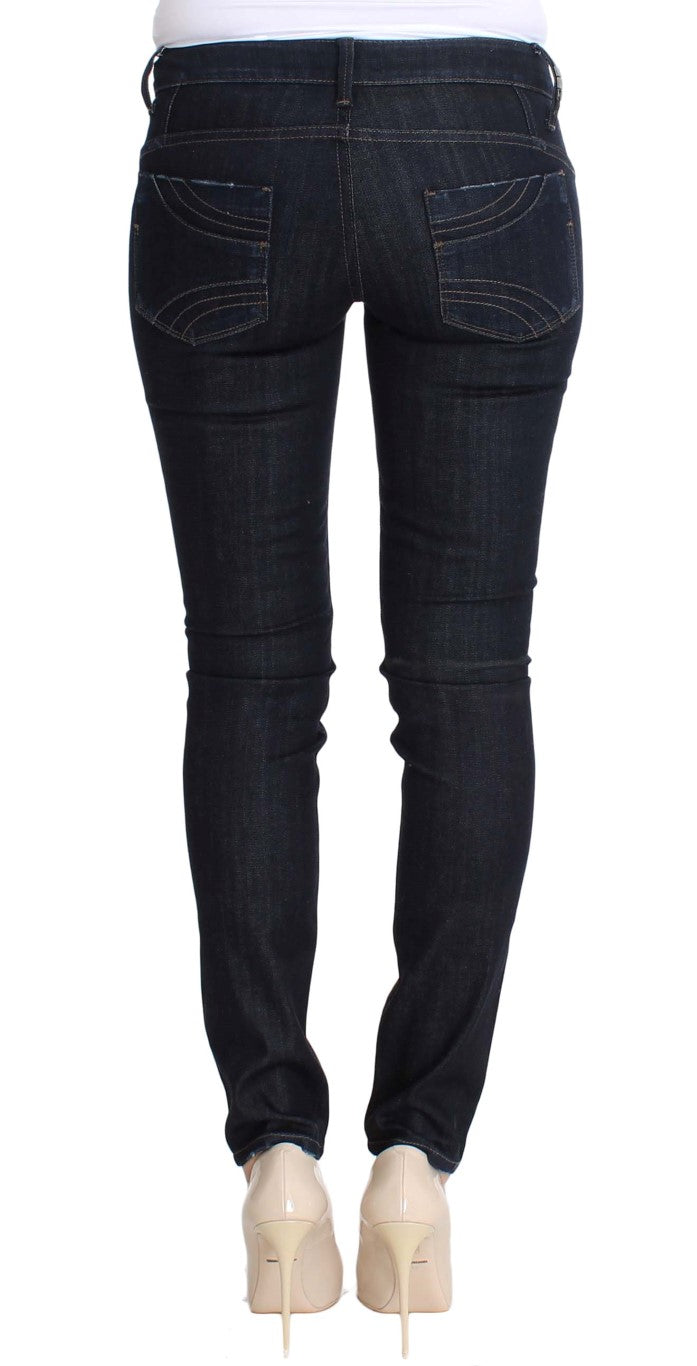 Chic Slim Fit Skinny Blue Jeans - ventzia