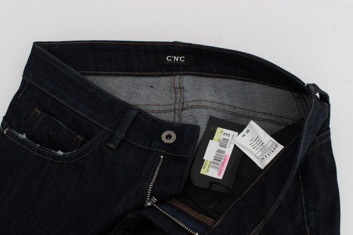 Chic Slim Fit Skinny Blue Jeans - ventzia