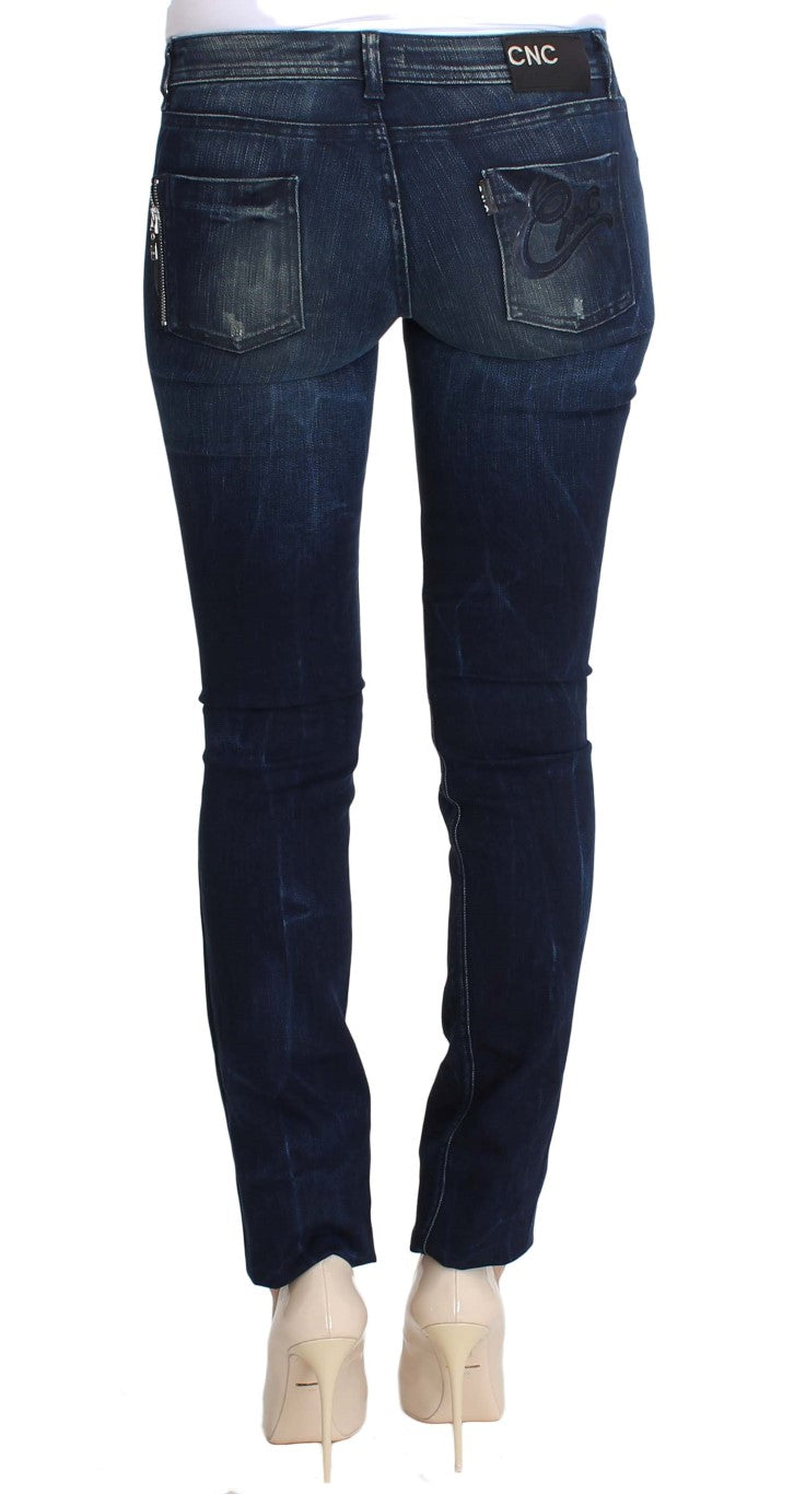 Chic Slim Fit Skinny Blue Jeans - ventzia