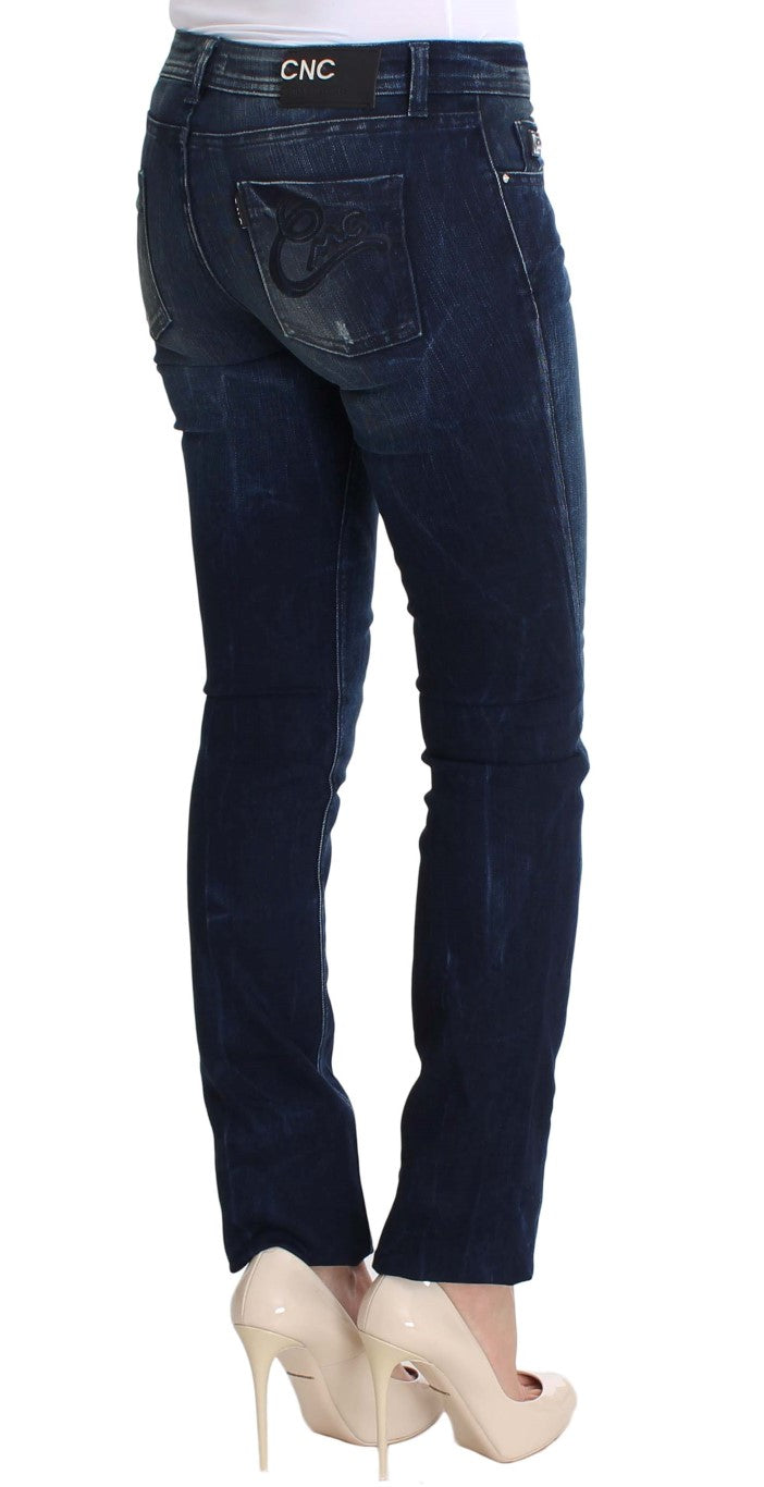 Chic Slim Fit Skinny Blue Jeans - ventzia