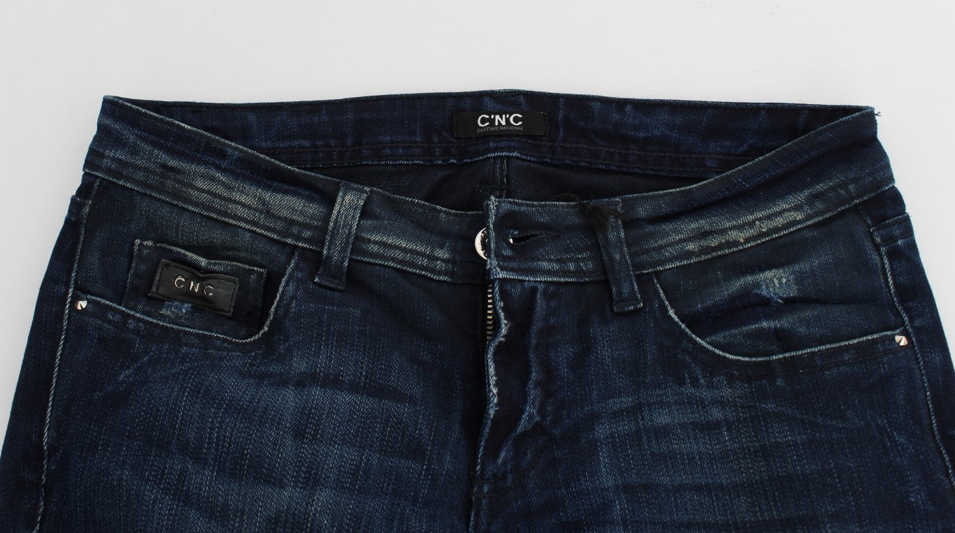 Chic Slim Fit Skinny Blue Jeans - ventzia