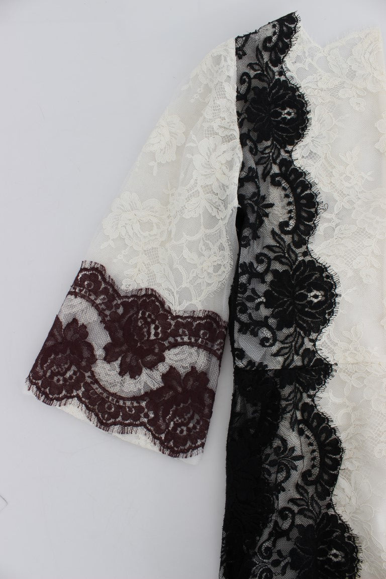 Floral Lace Silk Blend Maxi Dress - ventzia