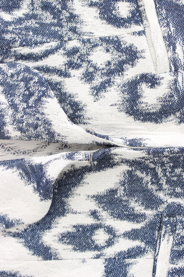 Elegant Two-Tone Blue Short Blazer - ventzia