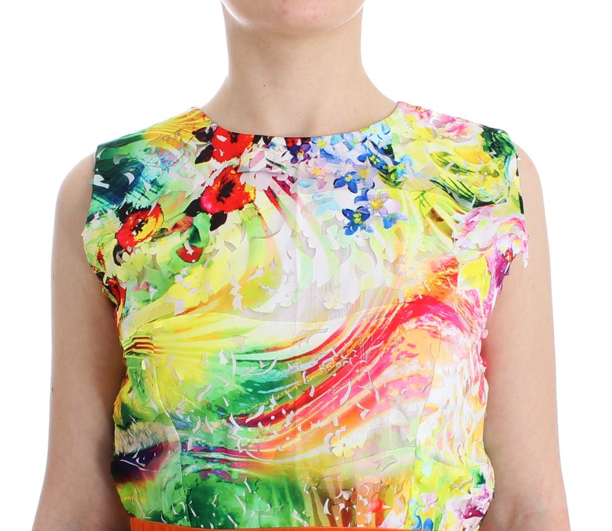 Multicolor Sheath Dress - Artful Elegance - ventzia
