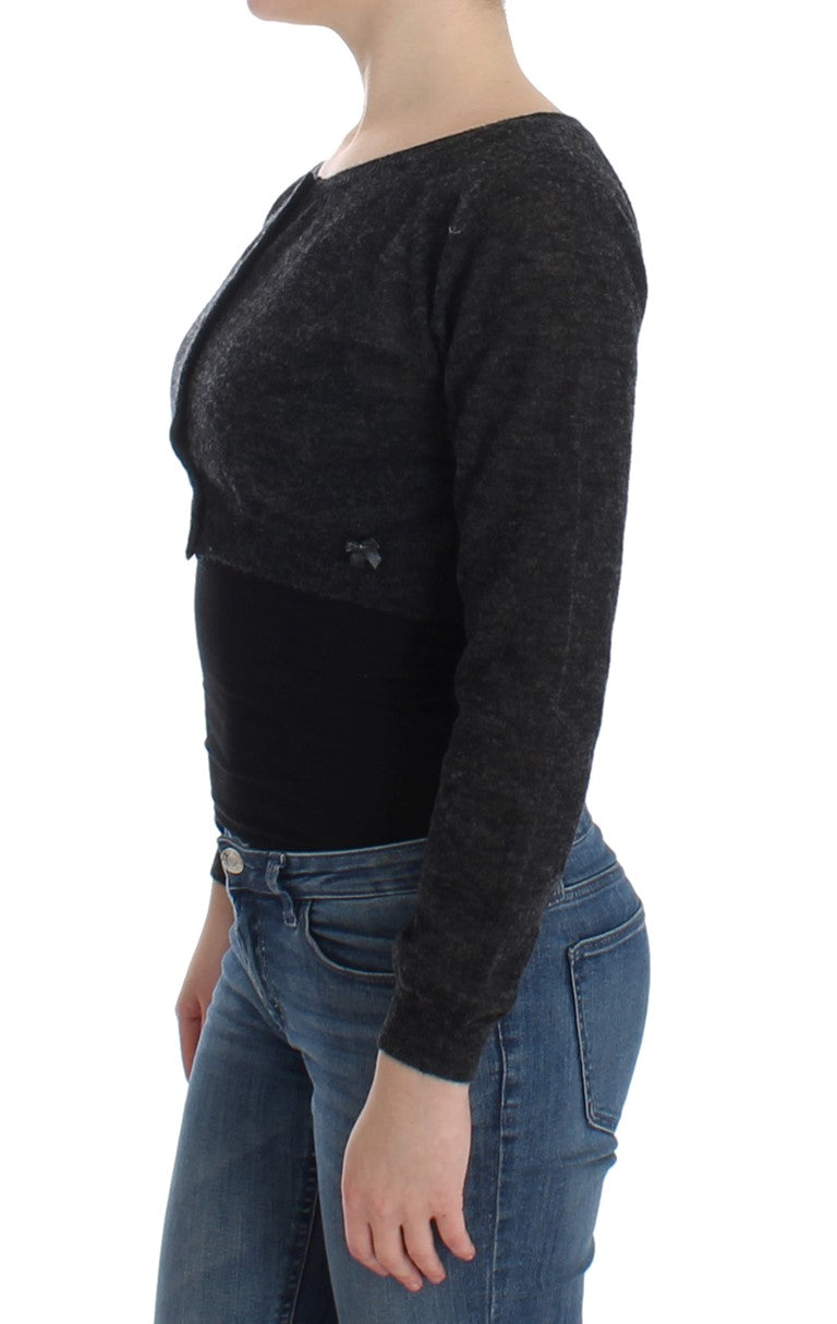 Chic Cropped Alpaca Wool Sweater - ventzia