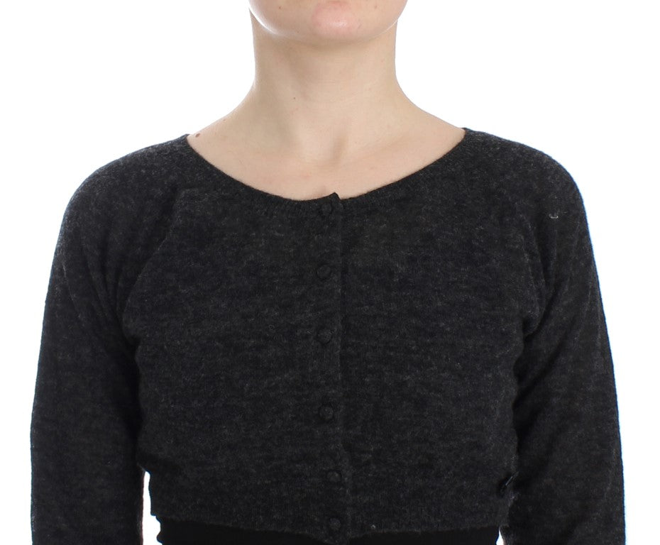 Chic Cropped Alpaca Wool Sweater - ventzia