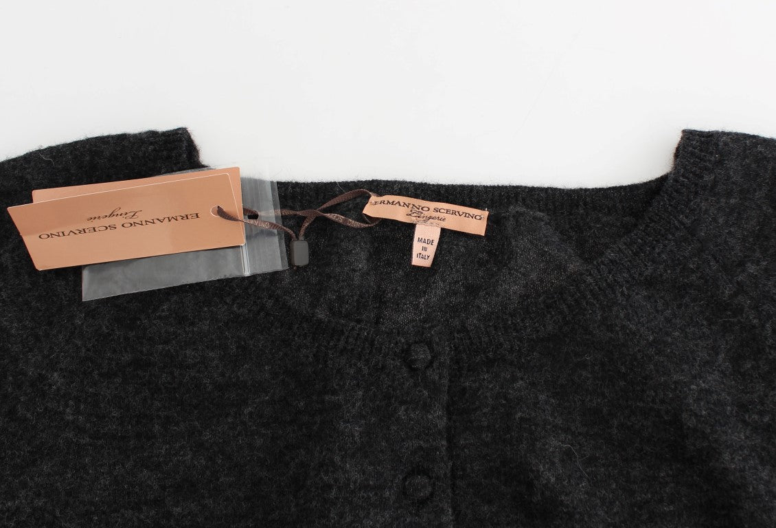 Chic Cropped Alpaca Wool Sweater - ventzia
