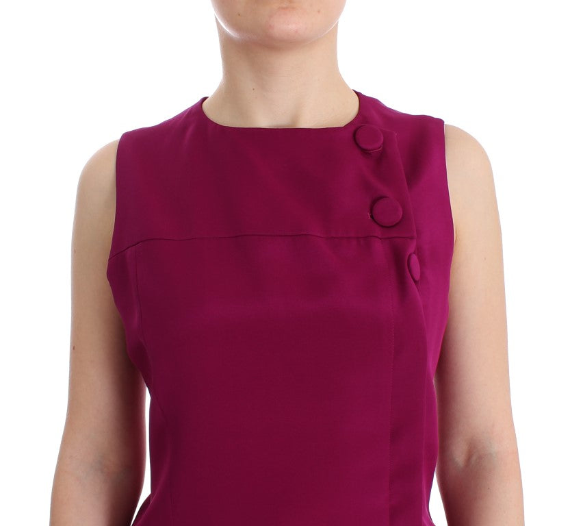 Stunning Silk Sleeveless Purple Blouse - ventzia