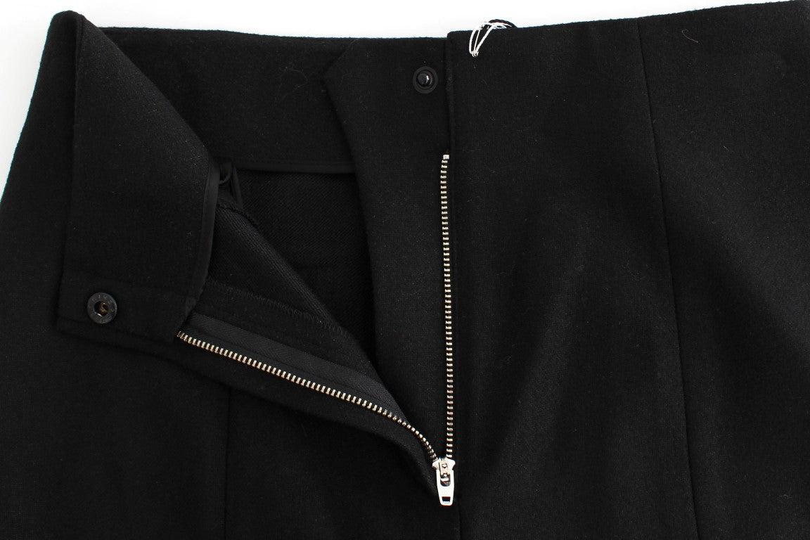 Elegant High-Waist Black Pants - ventzia