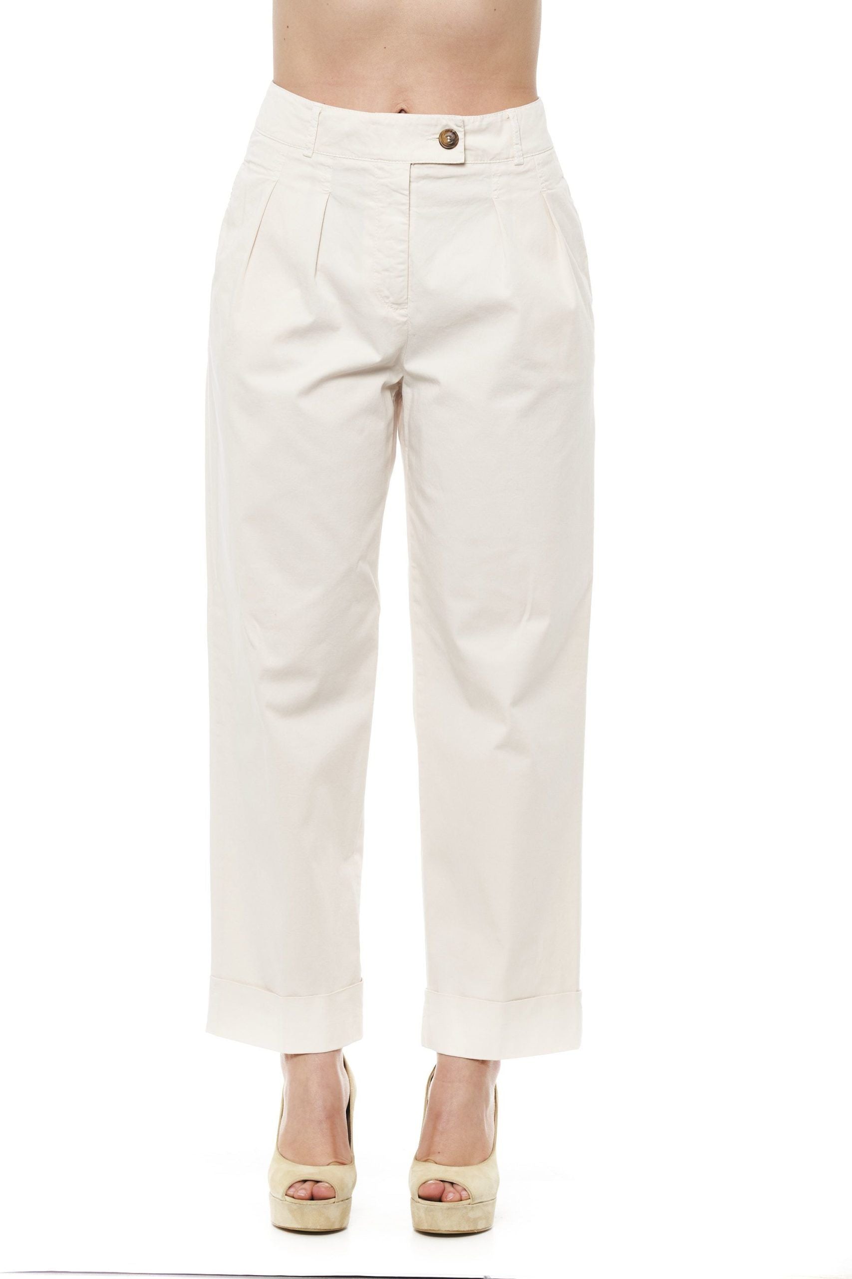 Peserico Beige Wide Palazzo Pants - ventzia