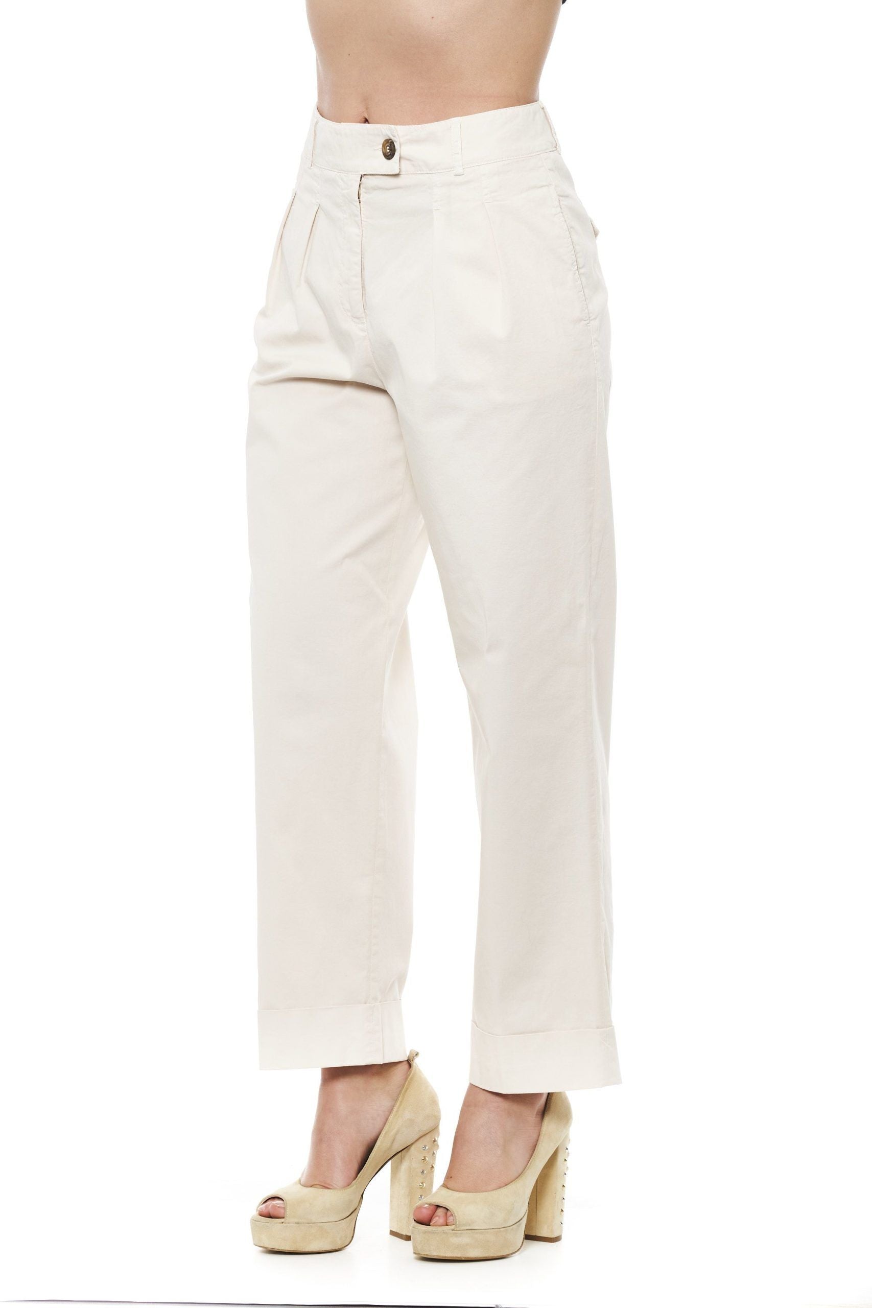 Peserico Beige Wide Palazzo Pants - ventzia