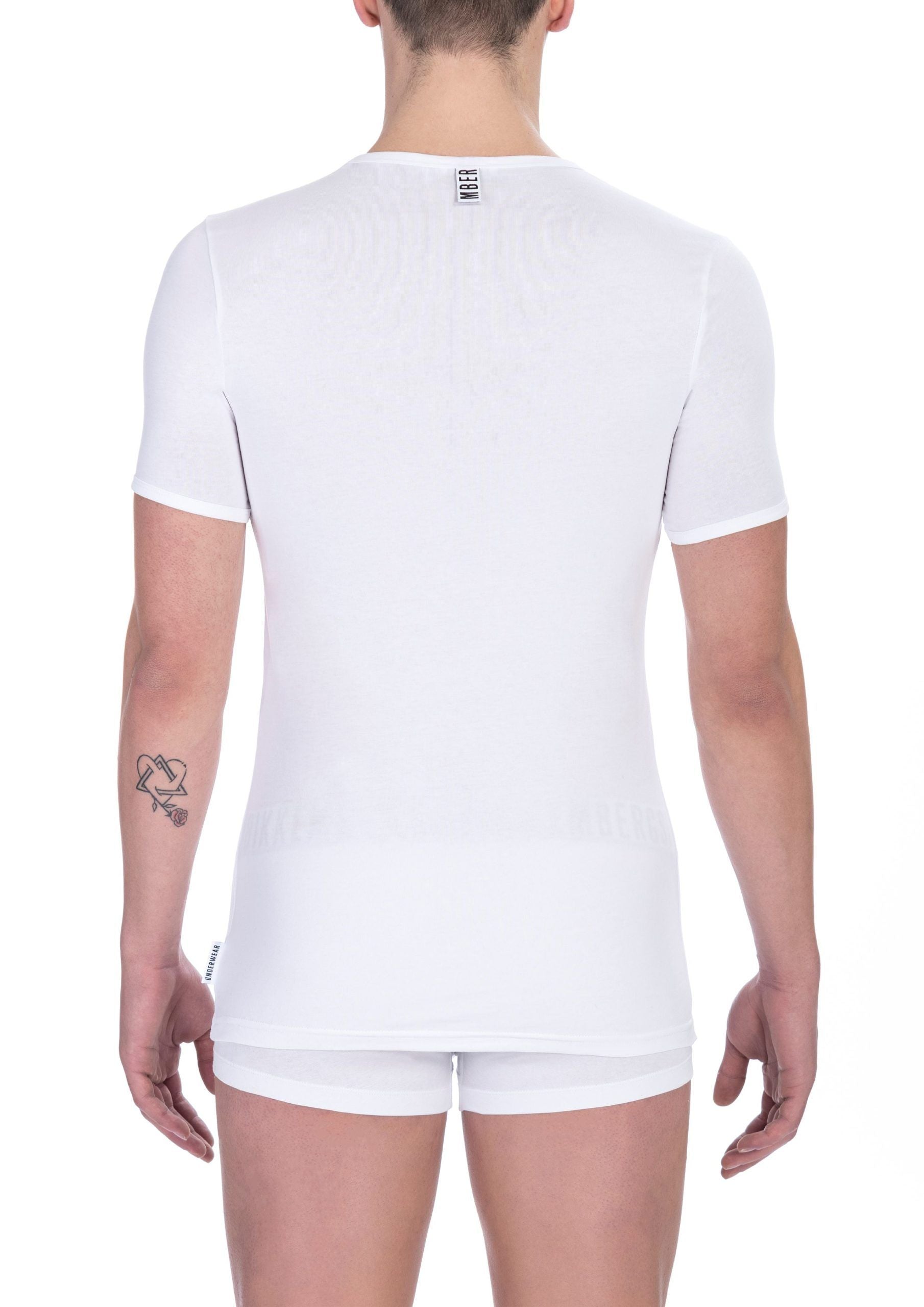 White Cotton Men T-Shirt - ventzia