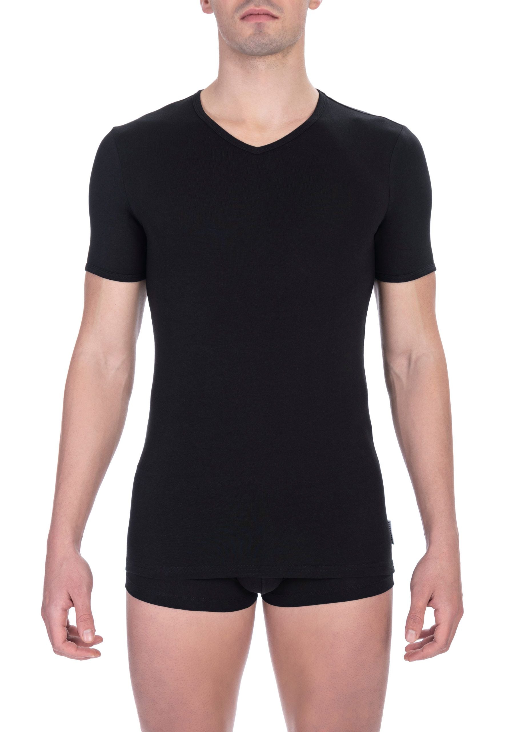 Black Cotton Men T-Shirt - ventzia