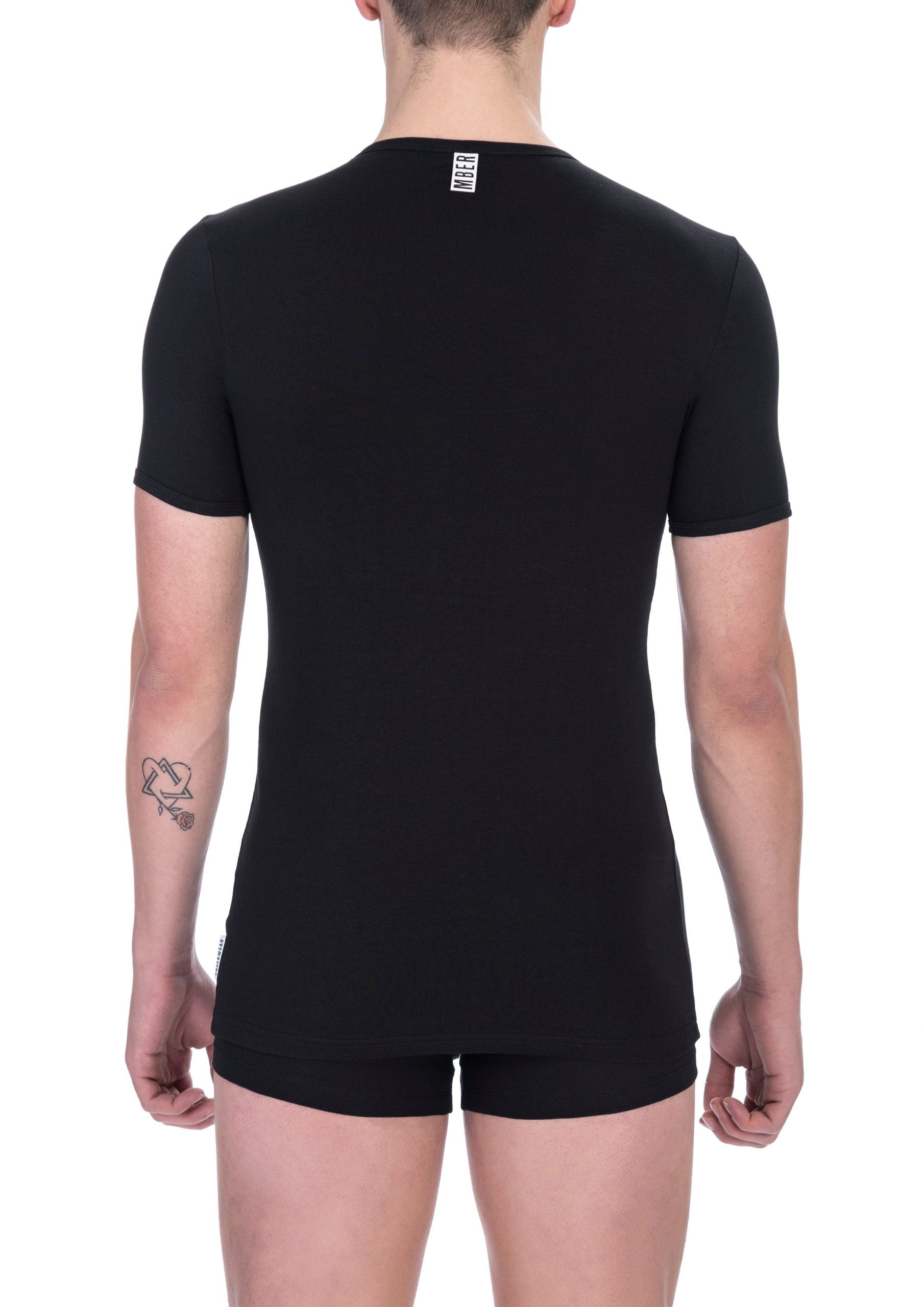 Black Cotton Men T-Shirt - ventzia
