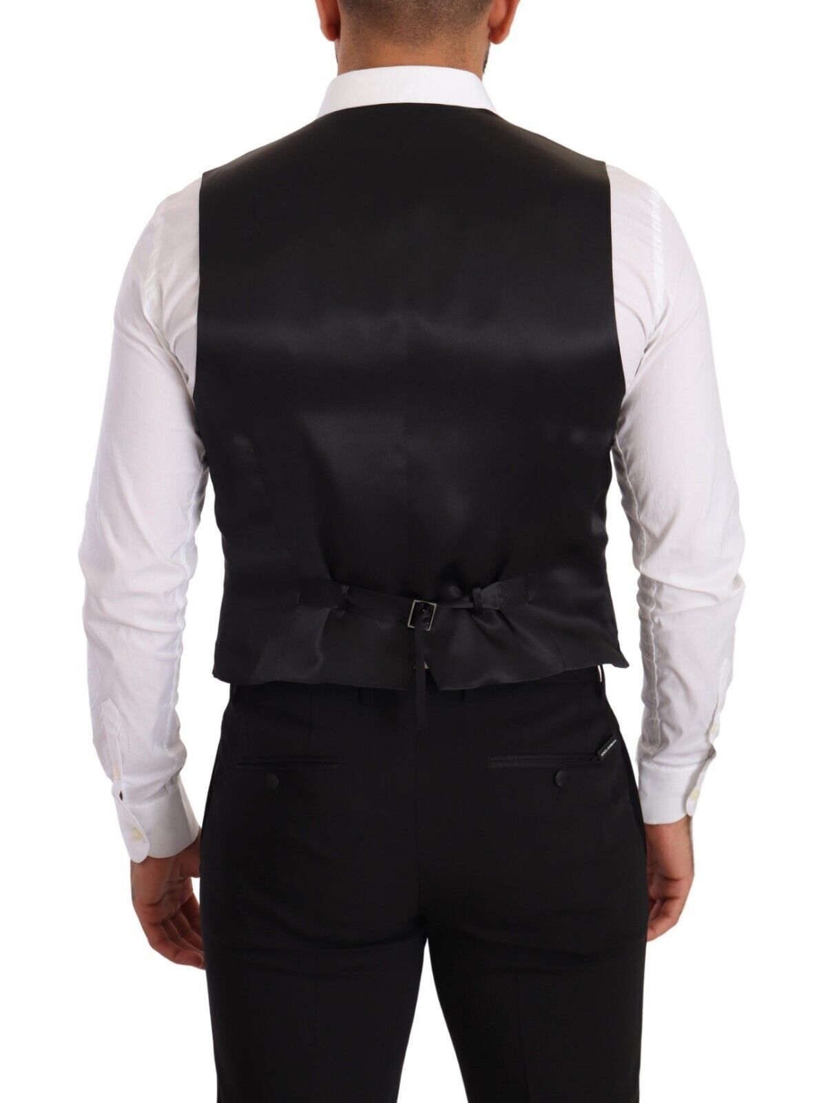 Gray Silk Slim Fit Waistcoat Formal Vest - ventzia