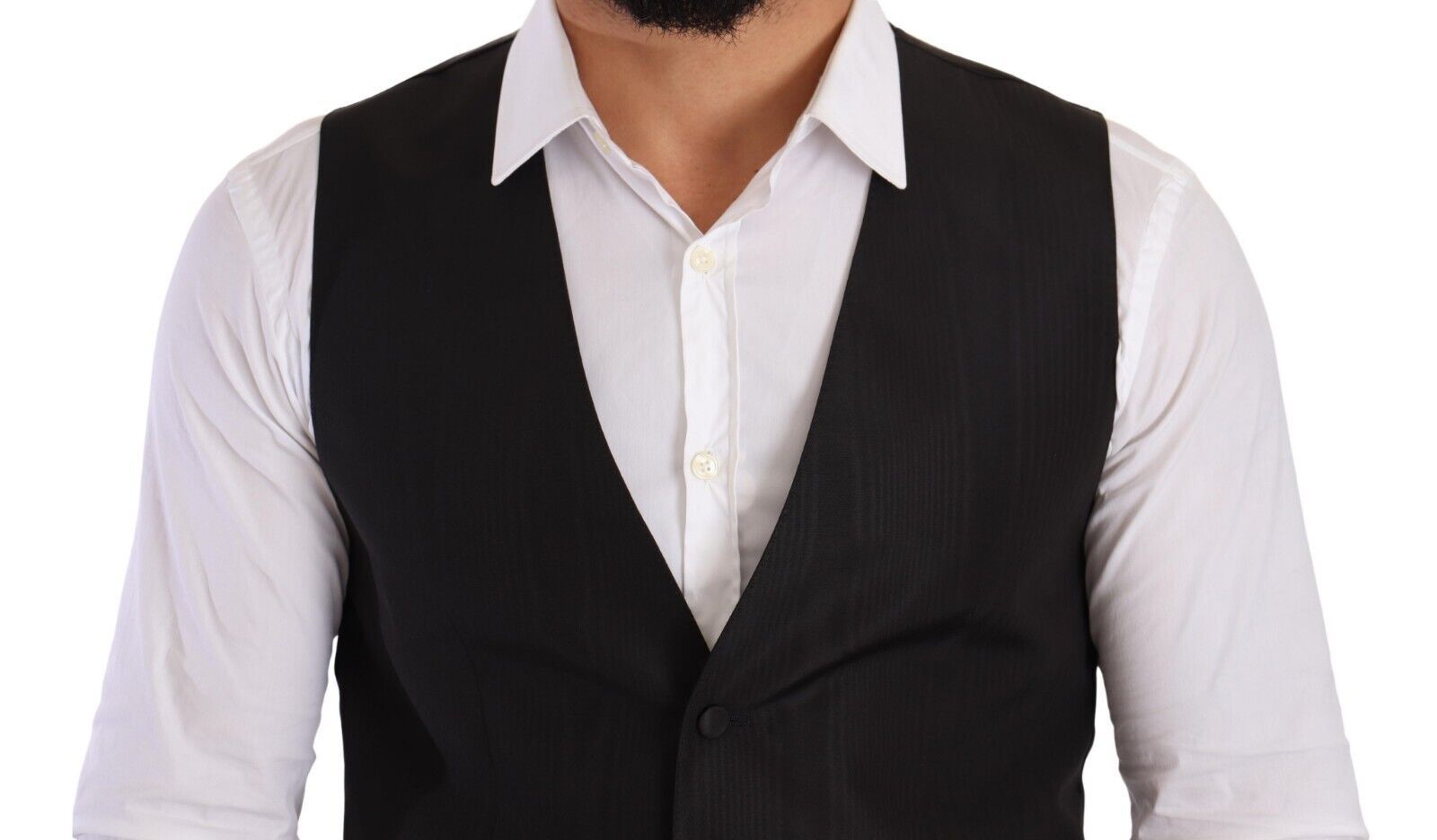 Gray Silk Slim Fit Waistcoat Formal Vest - ventzia