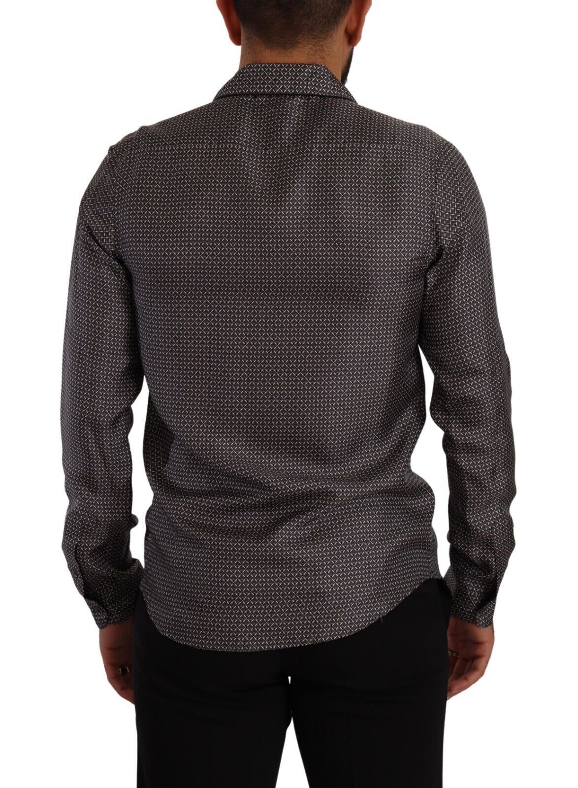 Gray Fantasy Pattern Pajama Top Mens Shirt - ventzia