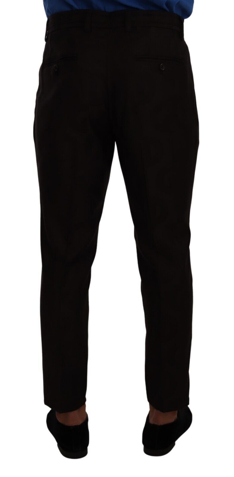 Bordeaux Wool Men Skinny Trouser Pants - ventzia